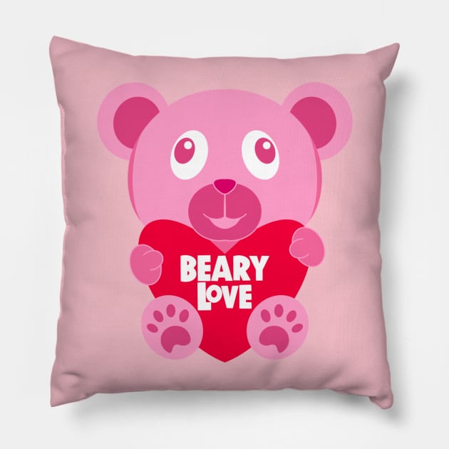 Beary Love Pillow by EV Visuals