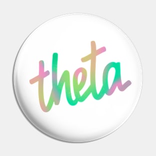 Greek Alphabet: theta (pastels) Pin