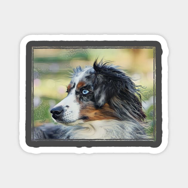 Australian Shepherd Dog Magnet by PhotoArts