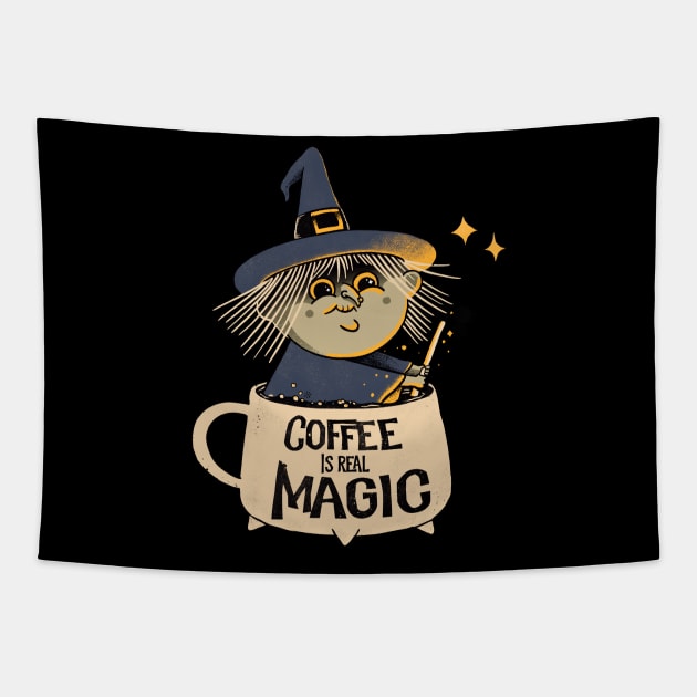 Black Magic Coffee Tapestry by ppmid