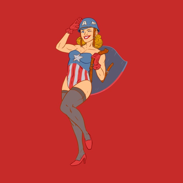 Patriotic Pin-Up by JByrne