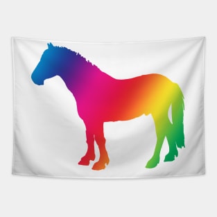 Horse rainbow silhouette Tapestry