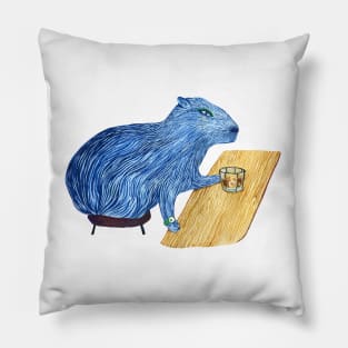 Blue da-ba-dee Capybara Pillow