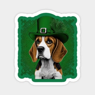 Beagle St. Patrick's day Magnet