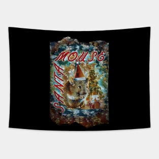 Santa Mouse Christmas tree gift Tapestry