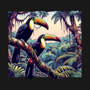 Striking Tropical Toucan Birds T-Shirt