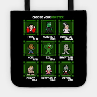 Choose Your Monster Retro 8 Bit Tote