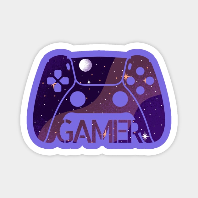 Gamer Controller Silhouette Magnet by MrDrajan