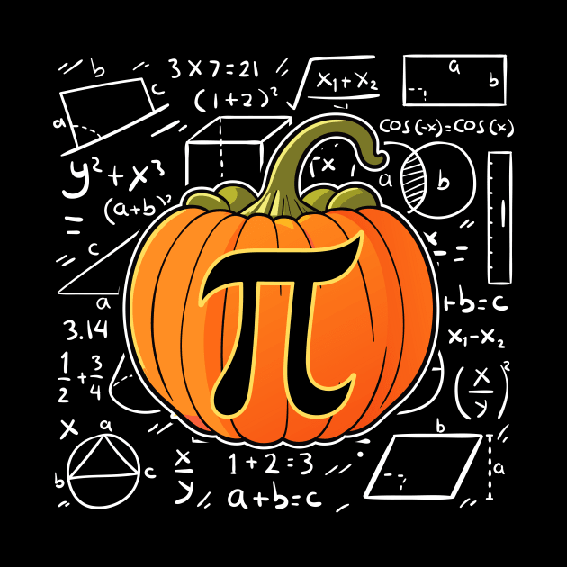 Pumpkin Pie Math Funny Halloween Thanksgiving Pi Day by Wakzs3Arts