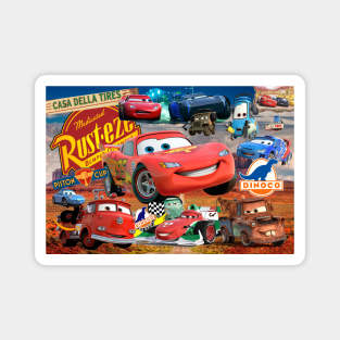 Red Racing Cars Magnet