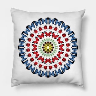 Insect Fun Mandala Pillow