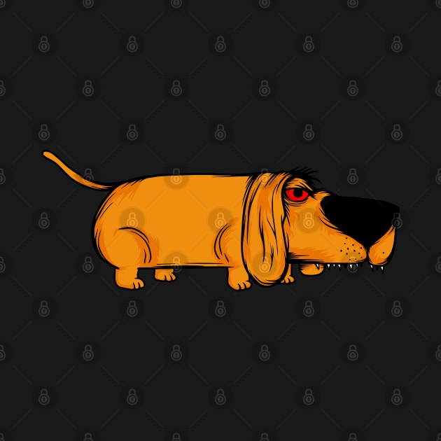 Crazy dachshund eye dog cartoon European badger by SpaceWiz95