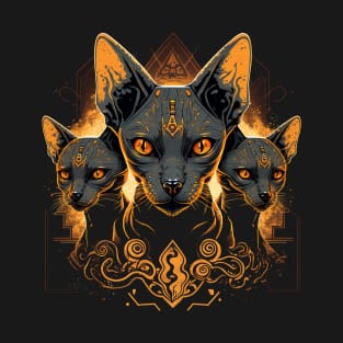 Cerberus as a Cryptic feline T-Shirt