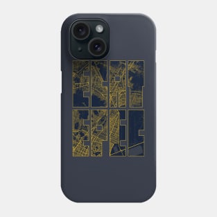 Ecatepec, Mexico City Map Typography - Gold Art Deco Phone Case