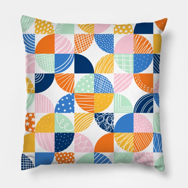 Modern quilt pattern Pillow by Stolenpencil