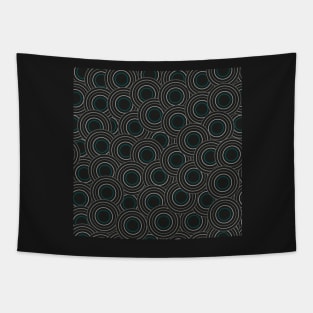 black circles with cyan large Tapestry