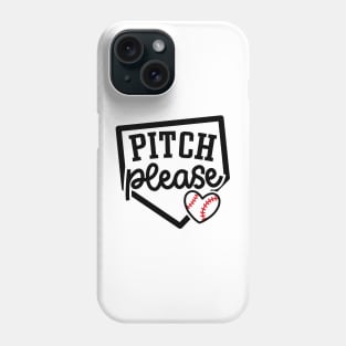 Pitch Please Baseball Player Mom Cute Funny Phone Case