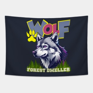 Wolf forest dweller Tapestry