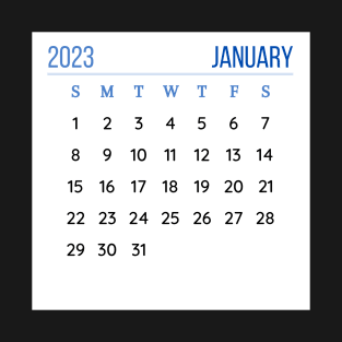 January 2023 Calendar T-Shirt