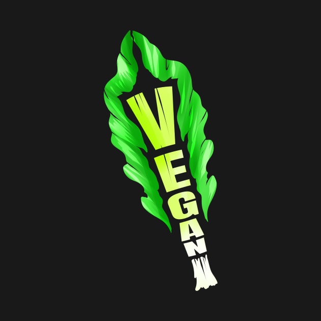 Vegan Lettuce Leaf For Vegetarian And Veganism - Go Vegan by SinBle