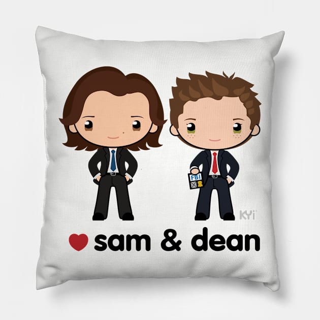 Love Sam & Dean - Supernatural Pillow by KYi