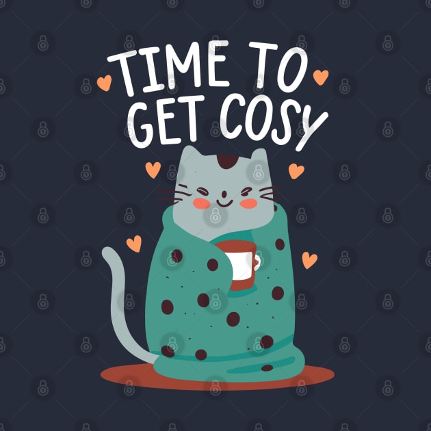 Time to get cosy - cute cat blanket coffee by Sara-Design2