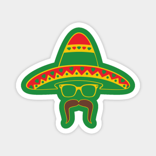 Sombrero Face Cinco De Mayo Magnet