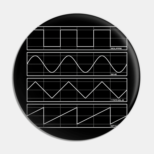 Synthesizer Waveform Chart Pin by SunGraphicsLab