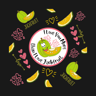 Jackfruit Valentine Seamless Pattern T-Shirt