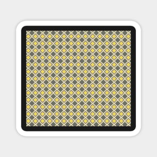 Abstract grey and yellow rhombus Magnet