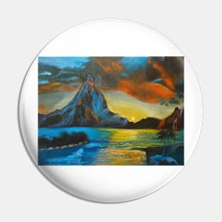 Bora Bora Sunset Pin