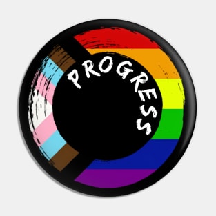 Progress Pride Rainbow Flag For Inclusivity Pin