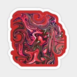 Abstract Cupcake Magnet