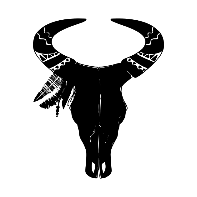 Southwest Black Bull Native American Cow Animal SkullSouthwest Black Bull Native American Cow Animal Skull by twizzler3b