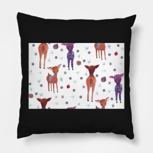 Reindeer at Christmas Pillow