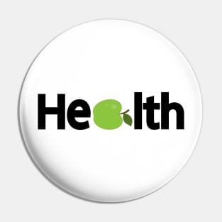 Health typography design Pin