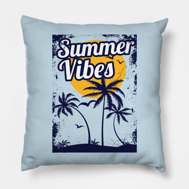 Summer Vibes Pillow by MinnieWilks