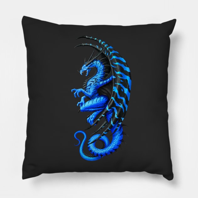 Master Dragon Blue Pillow by chriskar