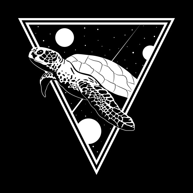 Space Turtle White - Turtle - Phone Case