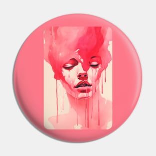 melted paint on wet face Pin