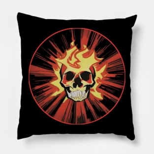 Fire Skull Pillow