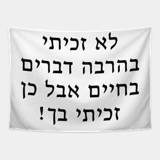 לא זכיתי בהרבה דברים בחיים אבל כן זכיתי בך - I have not won many things in life but I have won you Tapestry