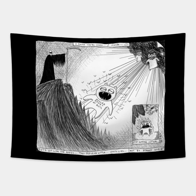 I will see you in the next life - Stanley Donwood - White Tapestry by CLANCY'S STORE