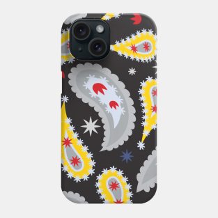 pattern with leaves and flowers paisley style Phone Case