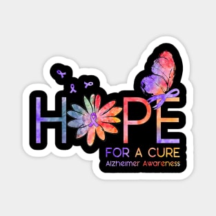 Hope For A Cure Alzheimer Awareness Gift Magnet