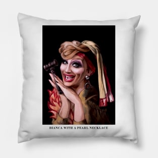 Bianca with a Pearl Necklace Pillow