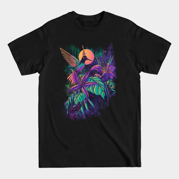 Disover Purple Garden - Birds Illustration - T-Shirt