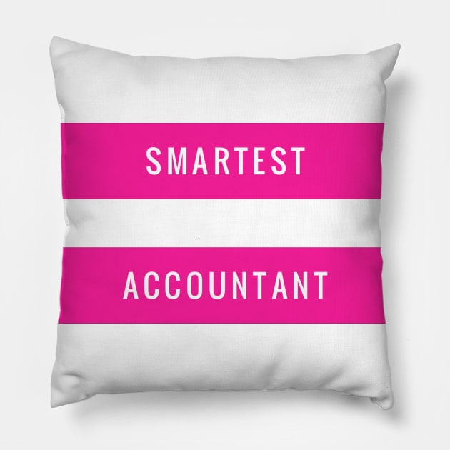 Smartest Accountant Pillow by coloringiship