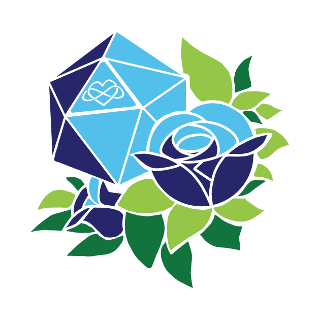 Pretty POLY Rose Polyamory Pride by thedicegoddess