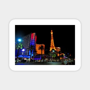 Eiffel Tower Paris and Ballys Hotel Las Vegas America Magnet